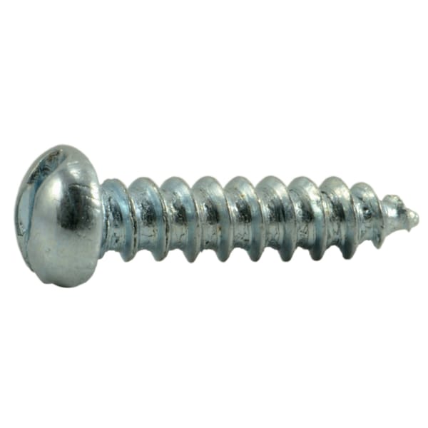 Midwest Fastener Wood Screw, #4, 1/2 in, Zinc Plated Steel Round Head Slotted Drive, 60 PK 62064 - main